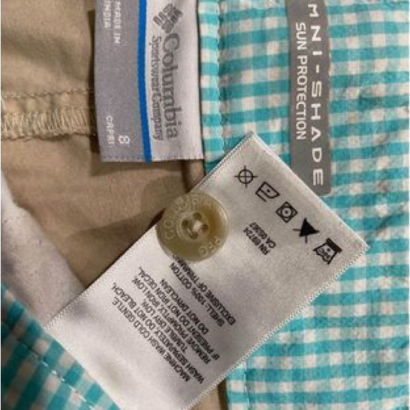 Columbia PFG Performance Fishing Gear Khaki Capris Size 8 - Picture 5 of 5